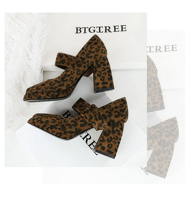 BIGTREE shoes Spring Chunky Women Pumps Belt buckle High Heels Square headed platform heels Suede Block Heels Ladies shoes New