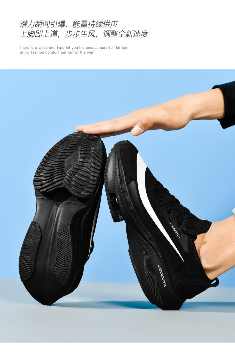 2025 Spring and Autumn Couple Trendy Sports Shoes Lightweight Breathable Mesh Running Shoes Male Teenage Student Sports Shoes