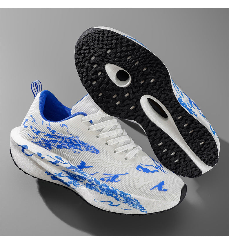 Four Seasons 2025 New Running Shoes for Men and Women, Carbon Plate Shock-Absorbing Soft Sole Student Training Professional Running Shoes and Sports Shoes