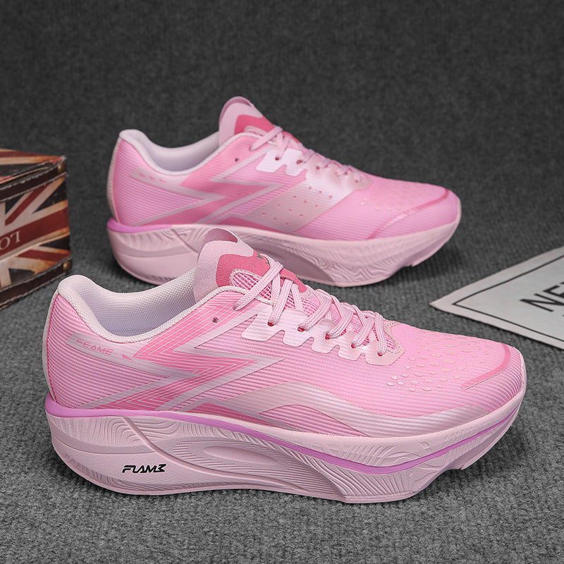 Marathon Carbon Plate Running Shoes for Men and Women, Ultra-Light Shock-Absorbing Shoes for Junior High School Students, Physical Testing Competitions, Racing Professional Sports Shoes, Lightweight