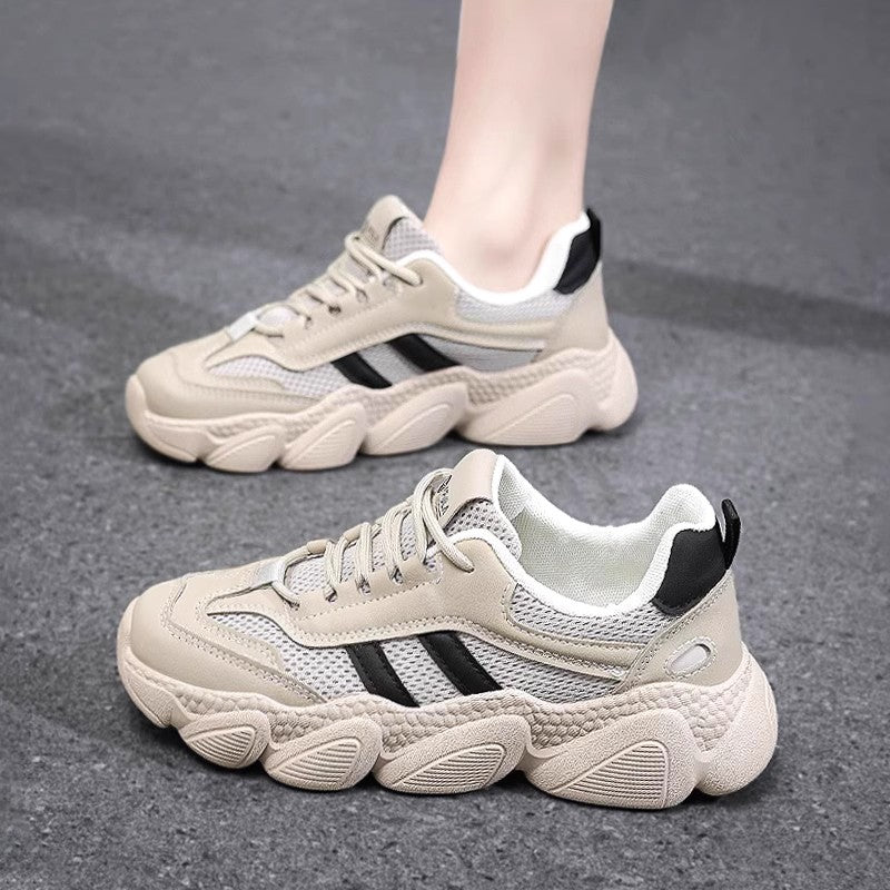 Women's Shoes 2024 New Summer Mesh Breathable Lightweight sneaker Shock Absorbing Running Dad Shoes Soft Bottom Thin Mesh Shoes