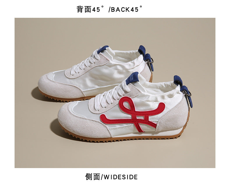 Women's 2025 New Summer Breathable Sports Shoes with 6cm Hidden Height Increase, German-Style Retro Running Shoes