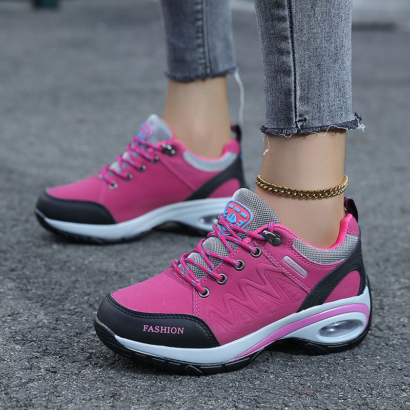 Heightened Air Cushion Women's Shoes Hiking Shoes Outdoor Shoes Casual Non-slip Breathable sneaker 41 Breathable plus size 42