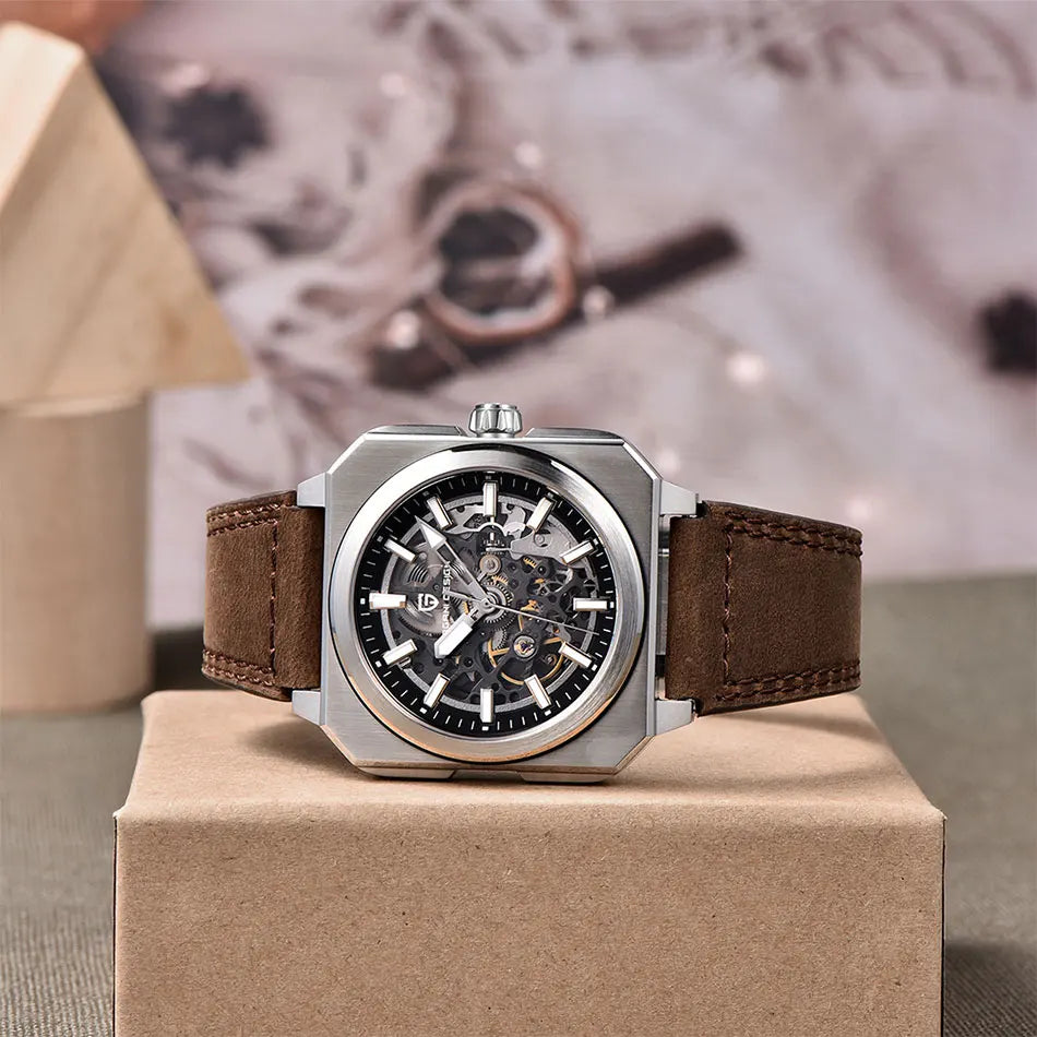 PAGANI DESIGN New Hollowed Men Mechanical Watch Top Brand Sapphire Glass Clock Classic Luxury Waterproof Automatic Men's Watches