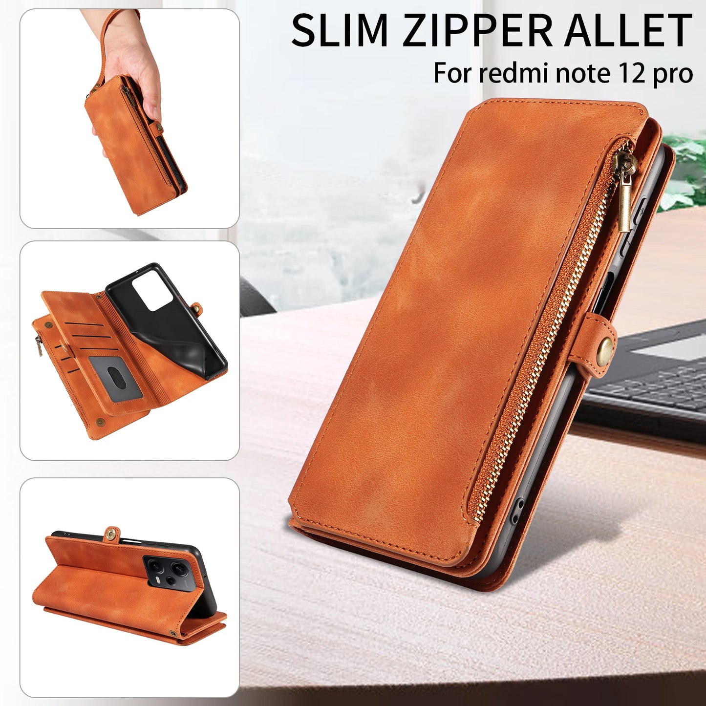 For Xiaomi Redmi Note 15 14 13 15C Poco X7 Pro F5 12 13C 14C 13T 15T Plus 5g Cases 4g Leather Wallet Card Holder Flip Phone Bags