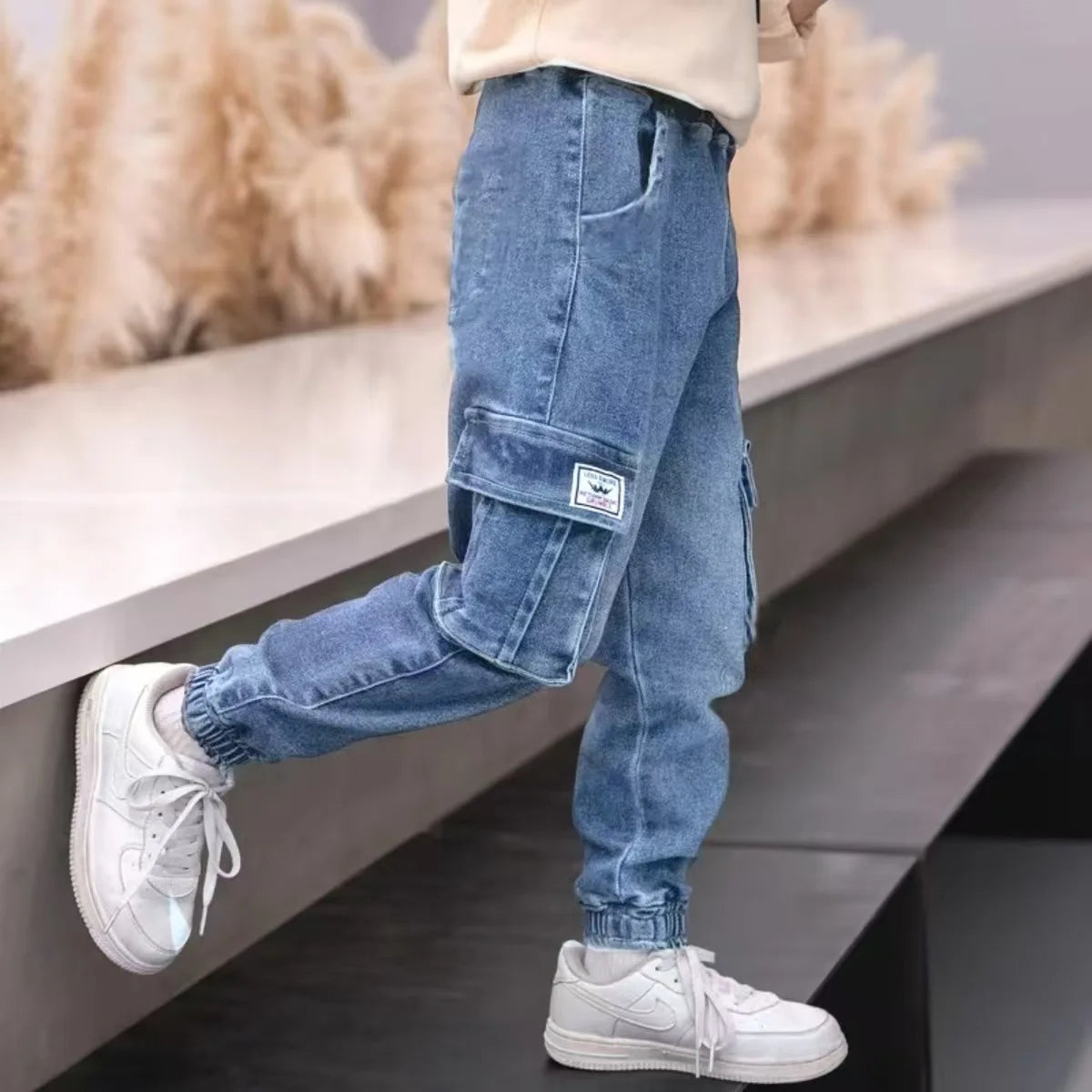 New Casual Kids Boys Clothes Jeans Pants Children Wears Denim Clothing Infant Baby Trousers Bottoms 4 5 6 7 8 9 10 11 12Years