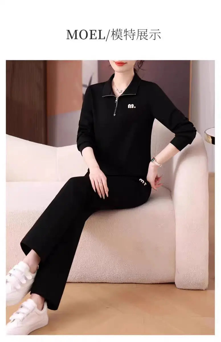 2025 Spring and Autumn New Women's Casual Sports Fashionable Young and Beautiful Two-Piece Set