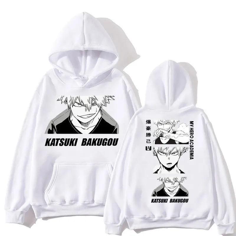 Japan Anime My Hero Academia Bakugo Katsuki Hoodie Men Women Fashion Harajuku Manga Sweatshirt Oversized Fleece Casual Tracksuit