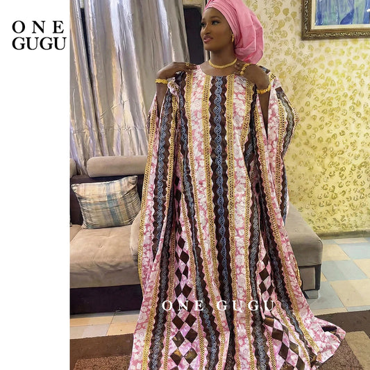 First Quality Print Bazin Riche Boubou With Gold Line Brode Traditional Wedding Dress Origianl Perfumed Dashiki Dresses