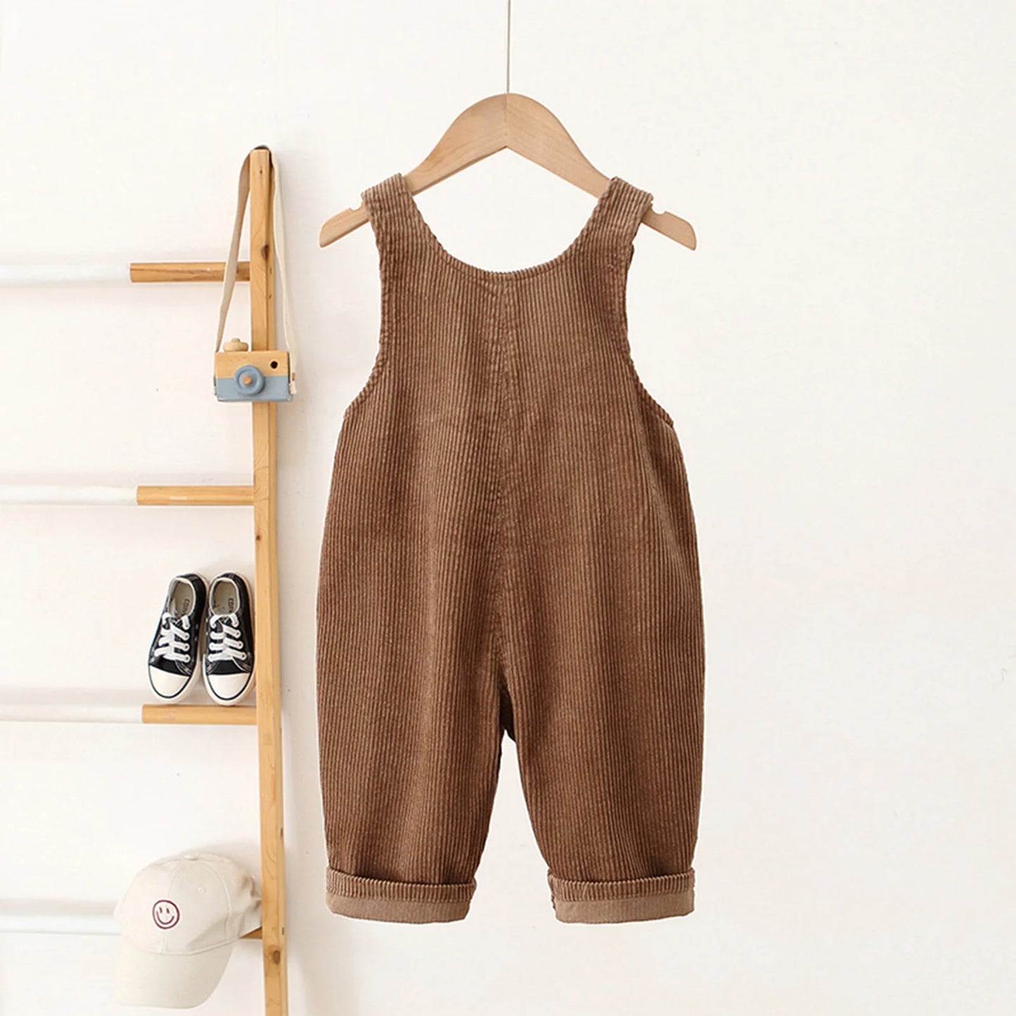 Kids Fashion Casual Rompers Corduroy Suspender Pants Sleeveless Overalls Daily School Home Birthday Party Photography Costume