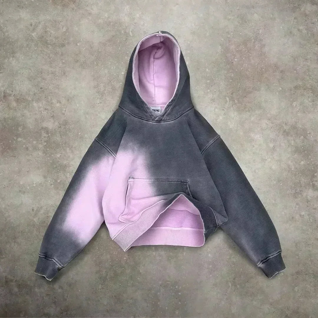 American Fashion Hip Hop Letter Embroidered Zipper Hoodie Men Street Y2K New Casual Loose Fleece Padded Sweatshirt Unisex Hoodie