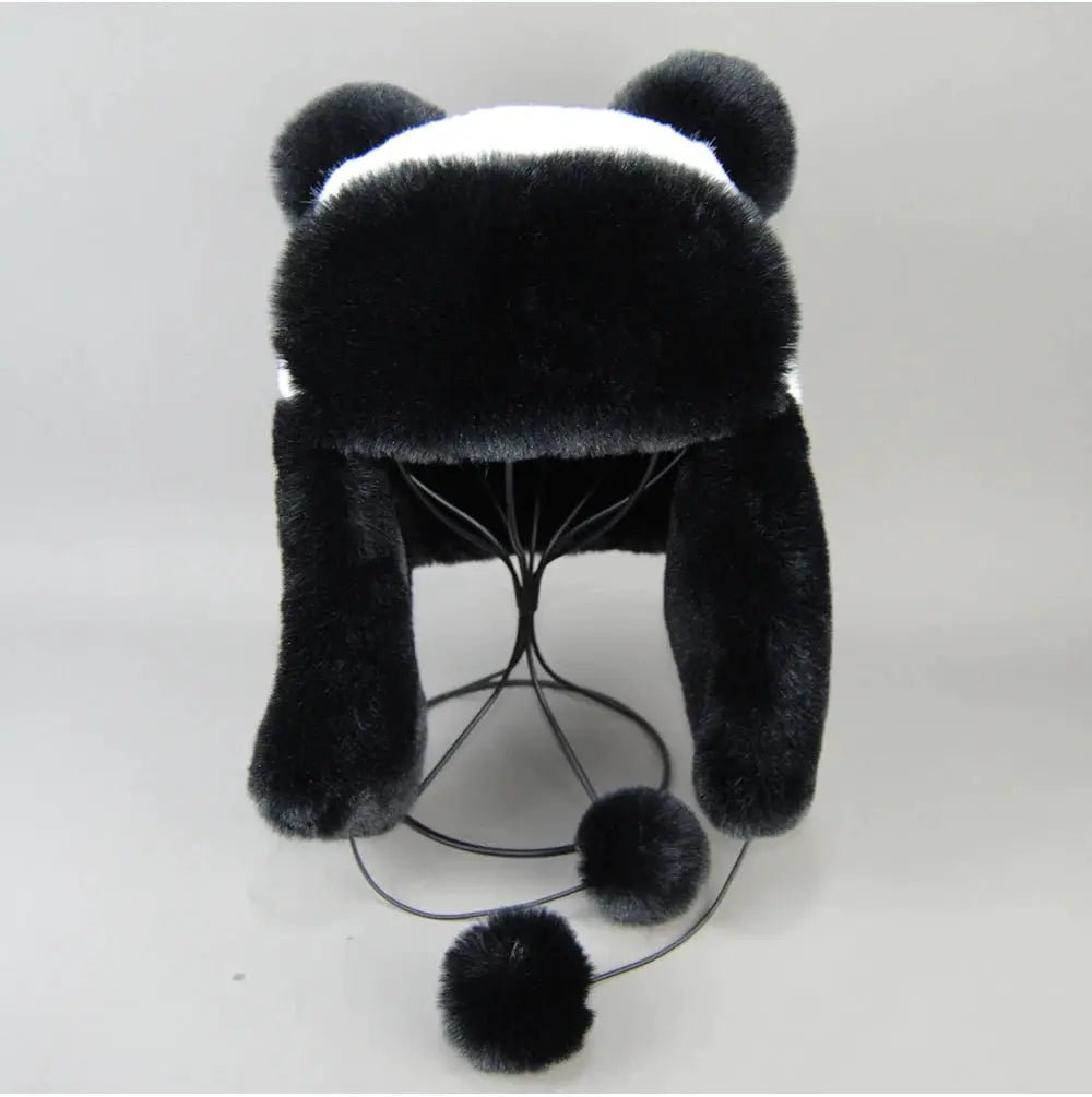 2026  Winter False Rex Rabbit Fur Bomber Hat Ushanka Cap Trapper Russian Artificial Hats Unisex False Rex Rabbit Fur Cap BAZAARHUBO