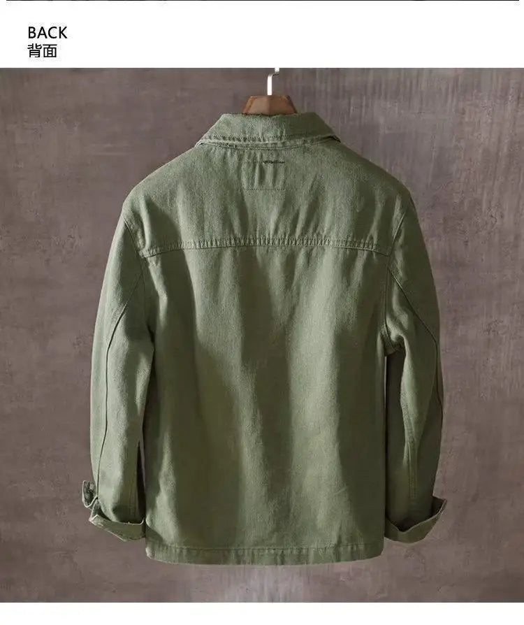 Washed Jackets Trendy Brand Casual Work Jackets Men's Loose Spring Autumn Tops Japanese Style