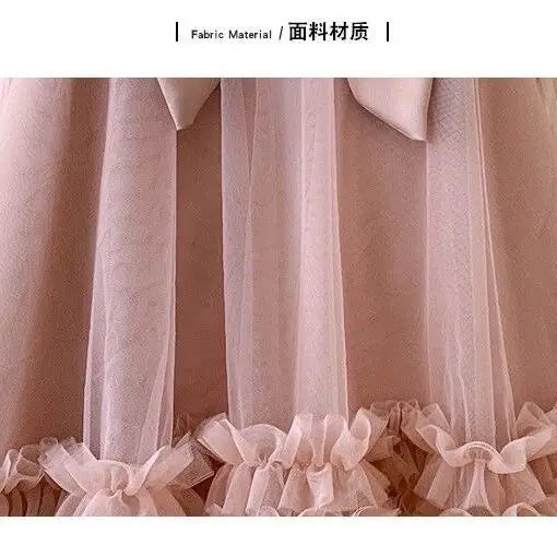 Kids Vintage Dress Girl Dress Summer Clothes Fashion Children's Net Yarn Dress Kids Girls Dresses for School Wedding of 8 Years