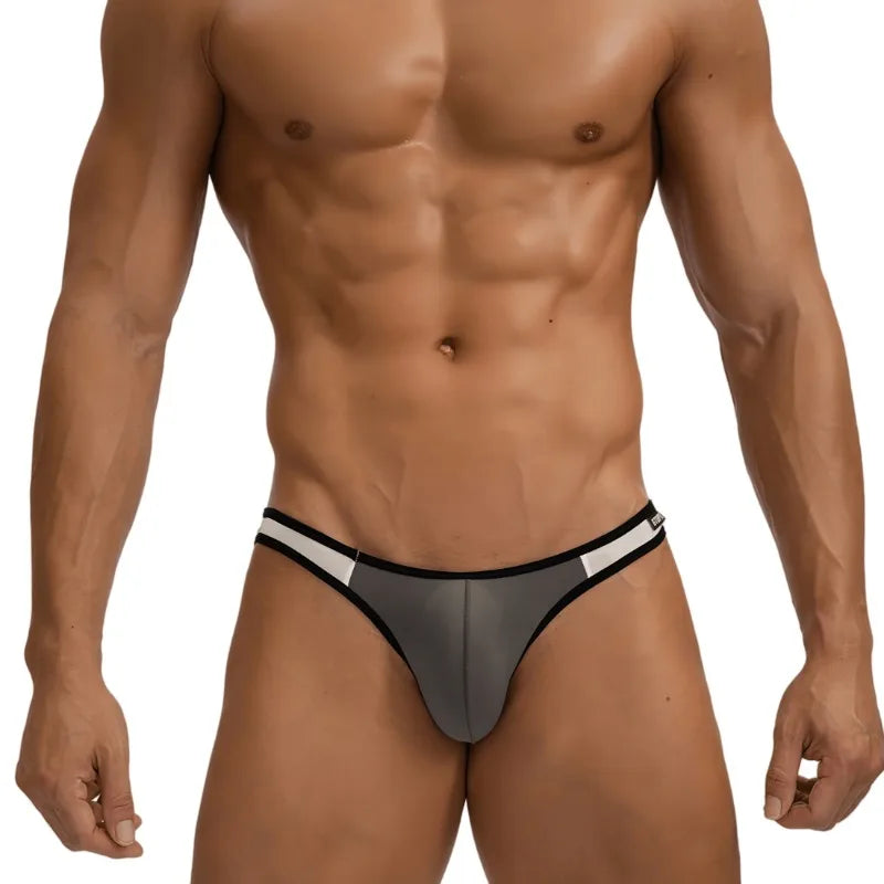 6Pack Mens Bikini Thin Ice Silk Breathable Men Briefs U Convex Low Waist Sexy Men Underwear