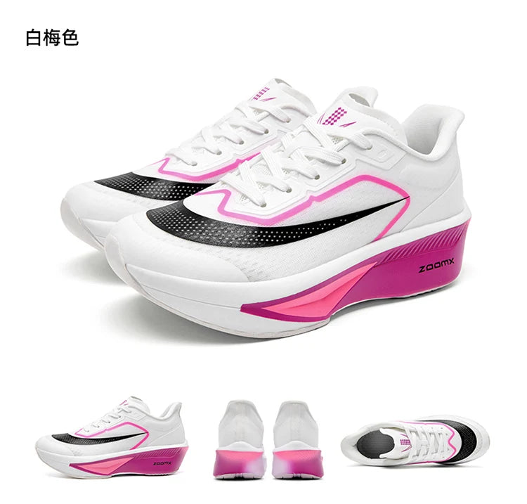 Brand Men's Carbon Plate Running Shoes Soft Cushion Shock Absorbing Sports Shoes Unisex Sneakers Light Anti-Slip Training Shoes