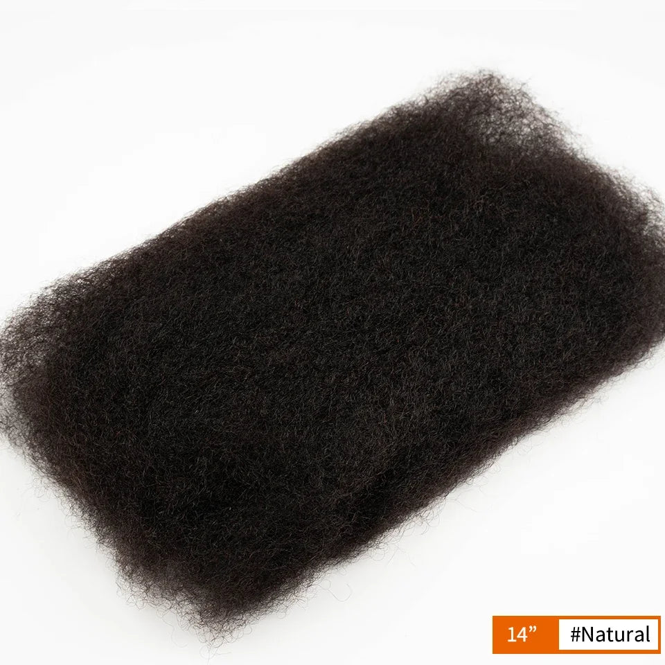 QVR Afro Kinky Bulk Hair No Attachment QVR Afro Curly Bulk Human Hair Rebecca Virgin Remy Dreadlock 50G/Pack Highlight Braids