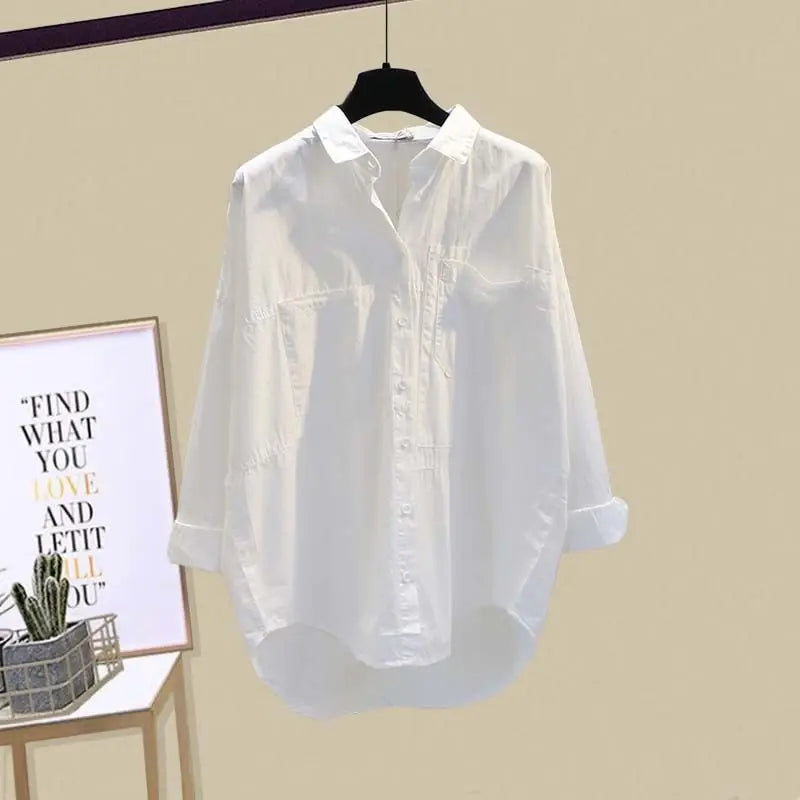 Women's New Fashion Tracksuit Matching Set Korean Elegant Casual White Sunscreen Cardigan+suspender+denim Short Three Piece Suit