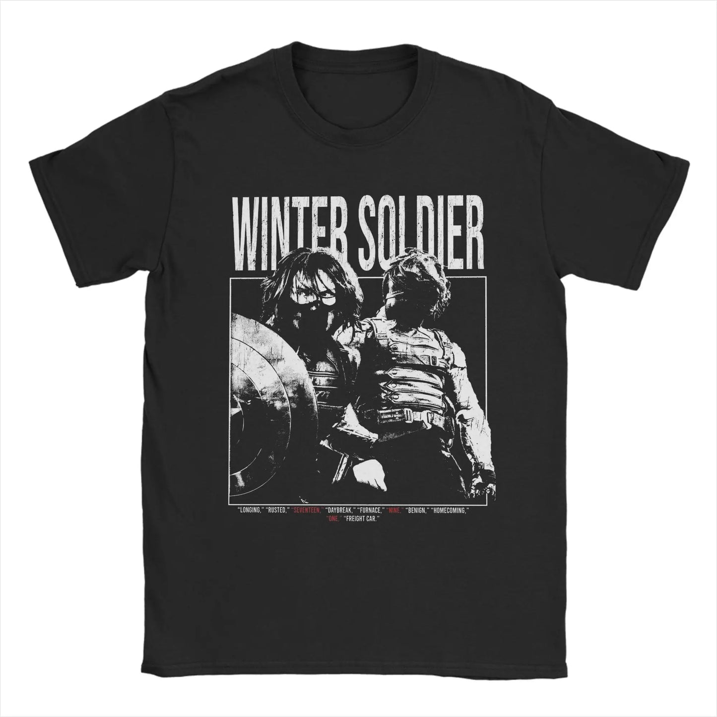 2026 Bucky Barnes Thunderbolts Winter Soldier Sebastian Stan T-Shirts for Men Cotton Tee Shirt O Neck T Shirts Birthday Clothes