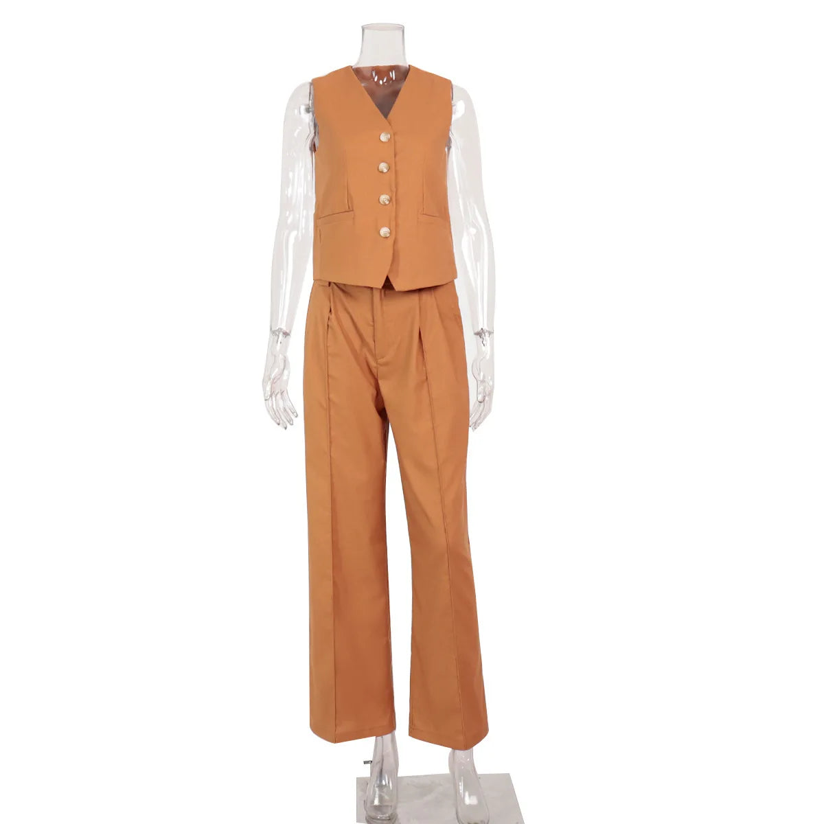 Sleeveless Vest Jacket Top Casual Pants Two-piece Set For Women's Wide Leg Pant Sets Sexy Summer Boho Cotton Linen Ladies Suits