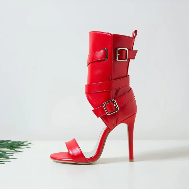 High Heels Sandals for Women Summer New 2025 High Top Women's Shoes Roman Ankle Boots Female Pumps Sandalias Mujer WSH5315