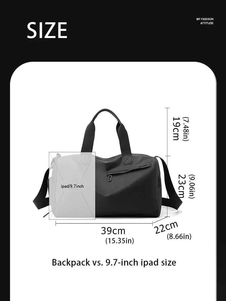 Fashion Travel Bags For Women Large Capacity Men's Sports bag Waterproof Weekend Sac Voyage Female Messenger Bag Dry And Wet