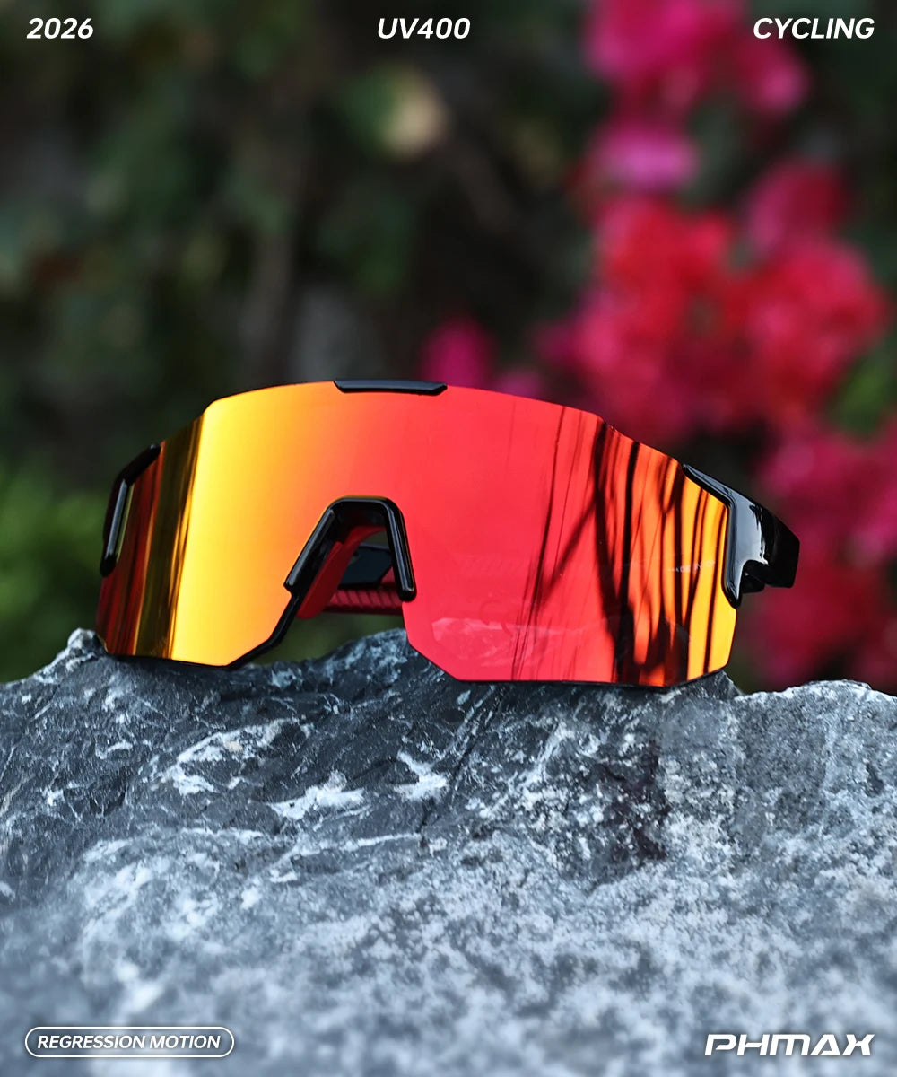 PHMAX Polarized Cycling Glasses Men's Woman Bike Bicycle Polarized Sunglasses 2026 MTB Road Racing Lightweight Flexible Goggle
