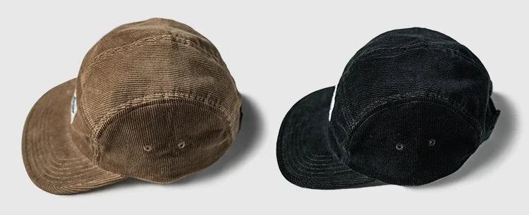 Non Stock 5 Panel Corduroy Hat with Snap Closure Baseball Cap Hip Hop Biker Board Cap BAZAARHUBO