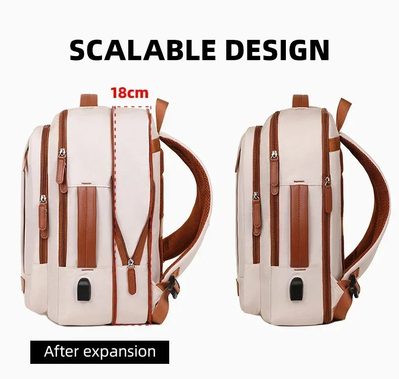 Women Business Backpack Waterproof Laptop Computer Pack Weekender Commuter Bag With USB Port College Student Bags Travel Daypack
