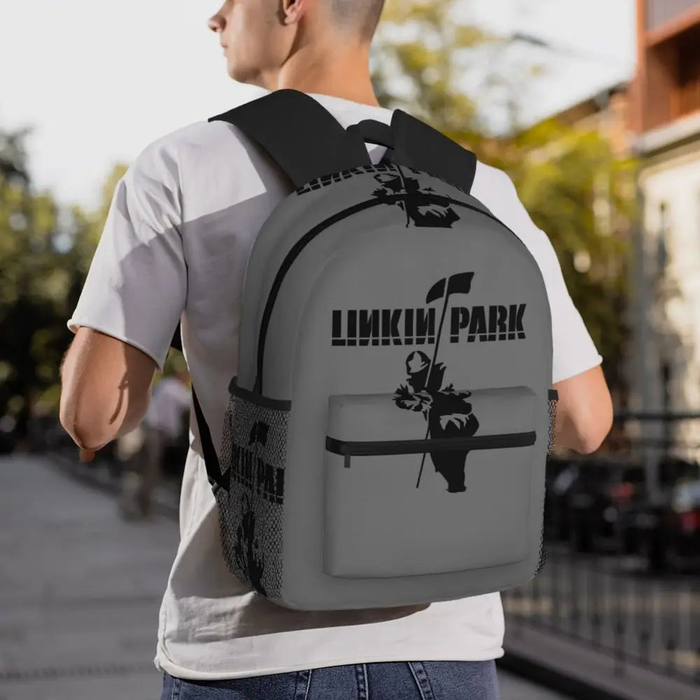 L-Linkin-S P-Park-S Band Student Backpack School Bag Hiking Travel Daypack for Boys Girls Fashion Bookbag Shoulder Bags