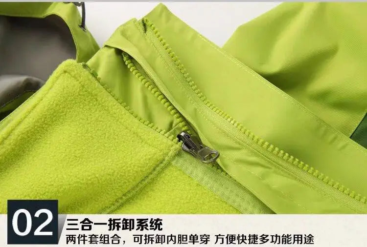 Outdoor Assault Jacket Men Women Two-piece Set With Plush And Thickened Team Uniform Workwear Print Logo Autumn Winter Jacket