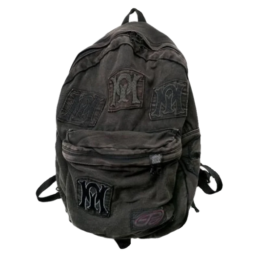 Y2k Embroidery Backpacks Women Washed Vintage Gothic Schoolbags MEN Design Mochila Casual School Backpack for College Students