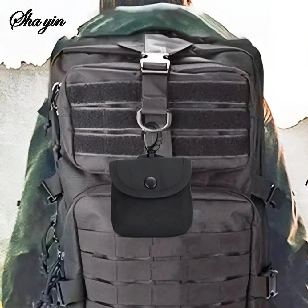 Waterproof Camp Mini Oxford Fabric Keychain Bag, Outdoor Hunting Camouflage Waist Bag for Earphone Keys Coin，EDC Carry Organizer