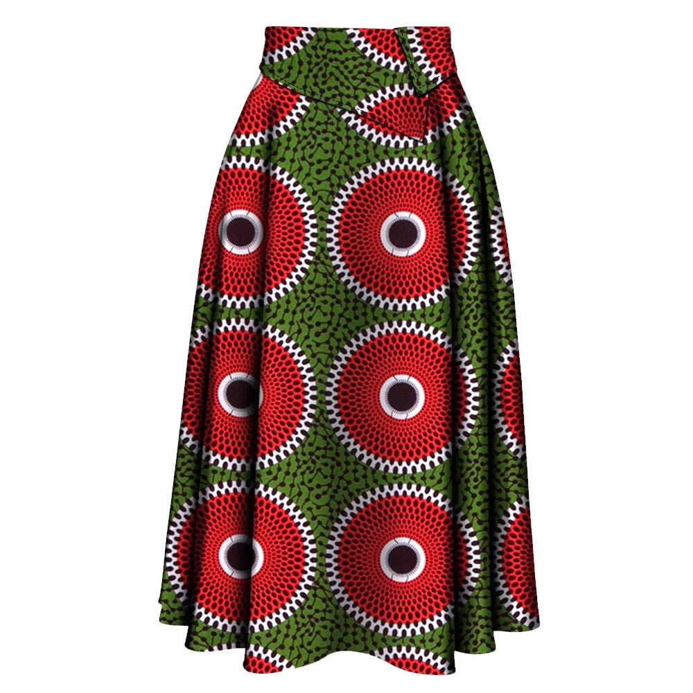 African Skirt for Women New Trendy Ankara High Waist  Ankara Print Long Skirt for Ladies Party Clothing Wy10278