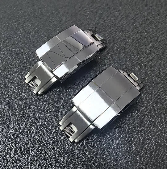 Cut to Size Fluoro Rubber Watch Strap 18/19/20/21/22mm Mosaic FKM Deployment Buckle Universal Flat End Replace Band Bracelet