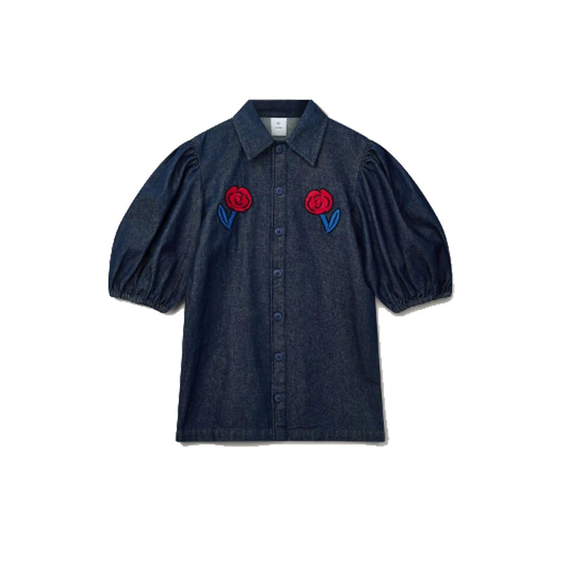 kids dress SS26 new SUMMER girls cute print Denim dresses