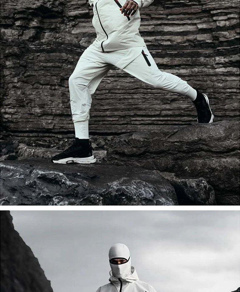 Mens Summer Quick Dry Streetwear Trousers Man Running Joggers Pants Sweatpants Bodybuilding Sports Compression Trackpants