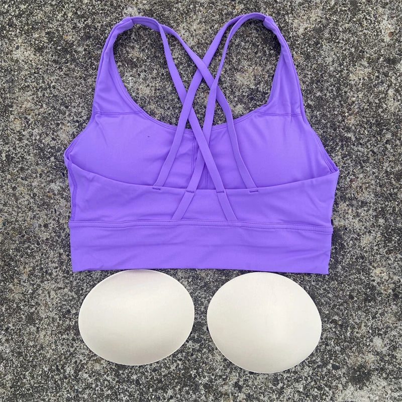 Yoga Set 2 Piece Set Gym Sports Set Women Workout Clothes Fitness Suit Cross Straps Bra High Waist Leggings Running Tracksuit