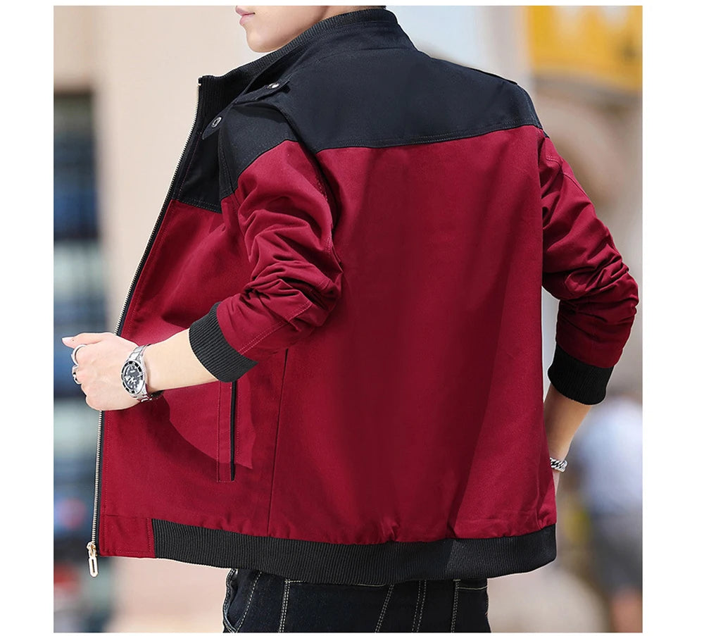 DIMUSI Winter Men's Bomber Jacket Casual Mens Outwear Fleece Warm Coats Fashion Stand Collar Uniform Jackets Mens Brand Clothing