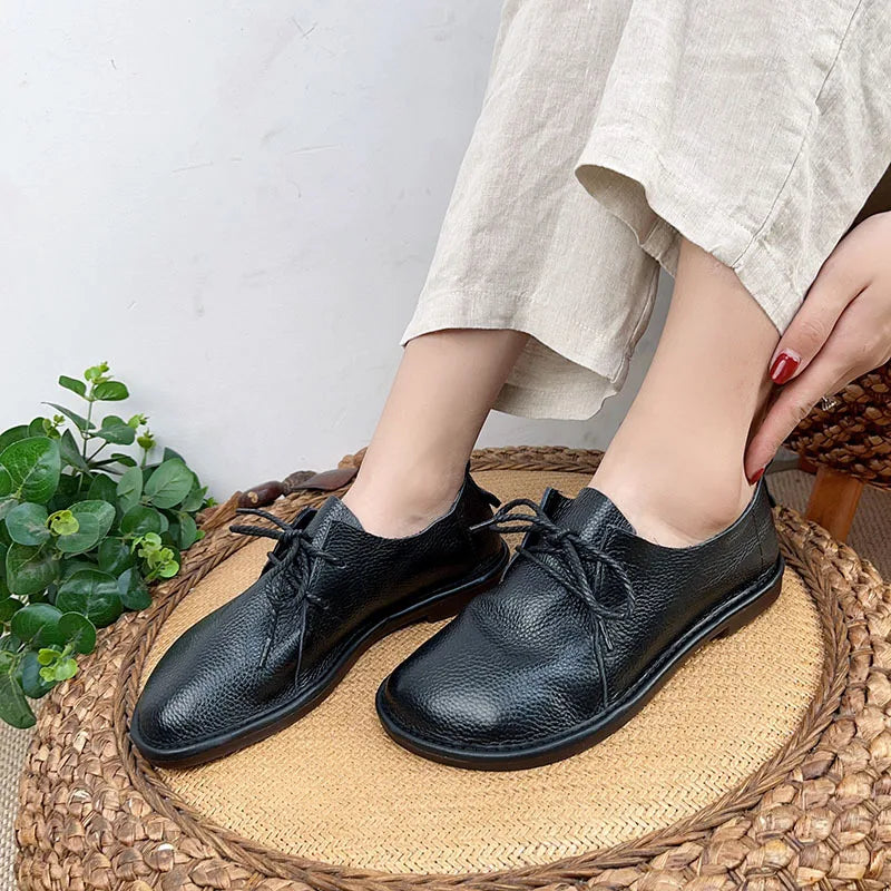 Careaymade-Genuine Leather big size women's boots,Top Layer Cowhide Soft Sole Casual Women's Shoes Solid Color Lazy men's Shoes