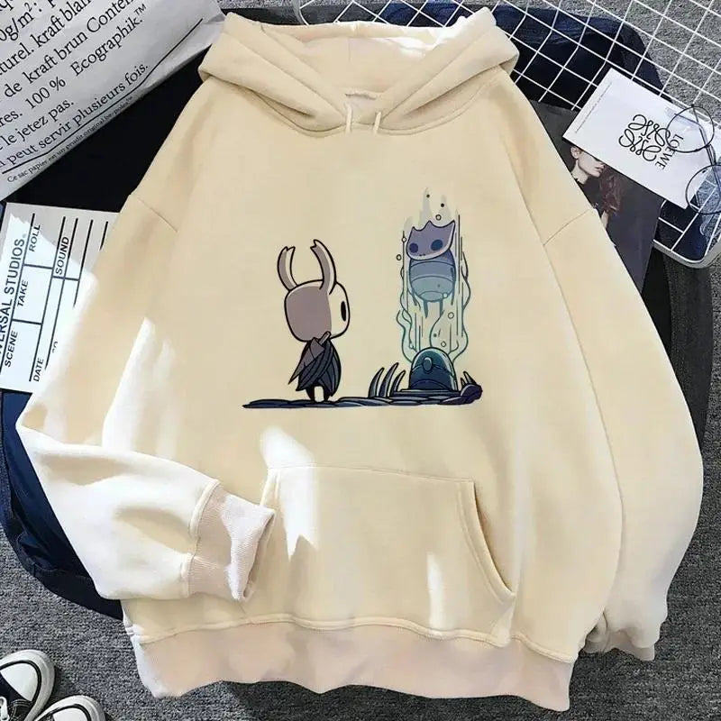 Hollow Knight Hoodies Men Korea Ulzzang Grunge Y2k Aesthetic Fmale Autumn and Winter Pullover Hoddies Streetwear Graphic