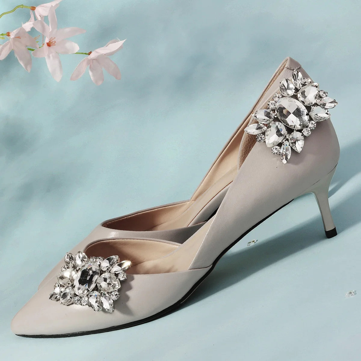 New Square Simple Women's Shoe Buckle Wedding High Heels Shoe Clip Bridal Gown Accessories Daily wear jewelry Holiday Gifts
