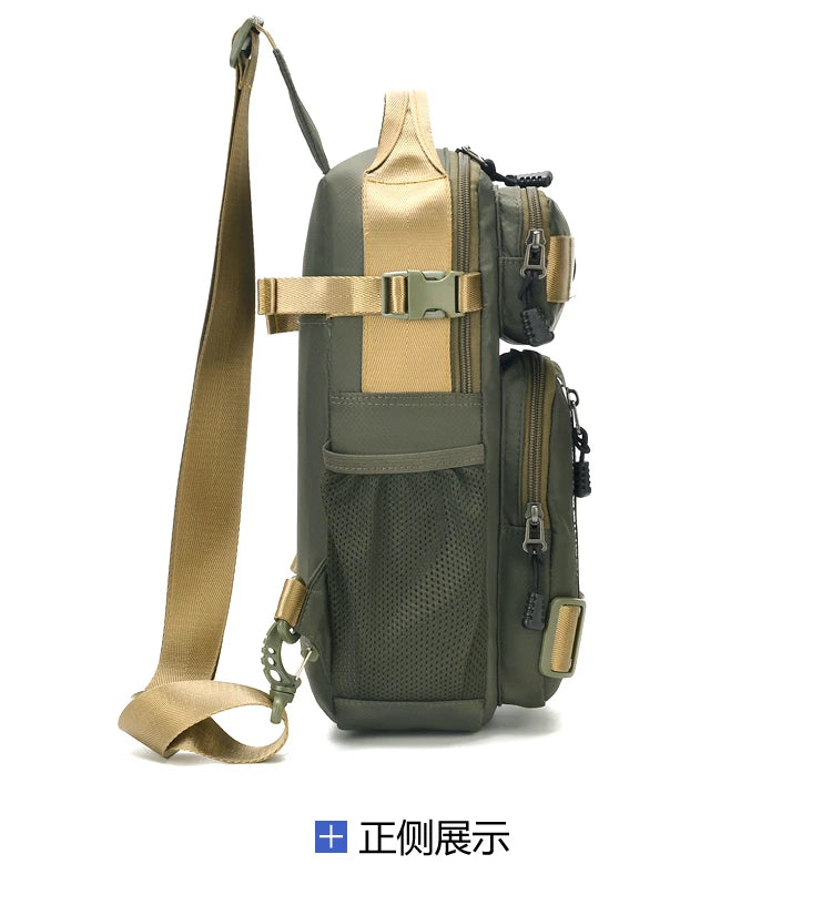 Large Capacity Men's Waist Packs Crossbody Bag High Quality Light Oxford Chest Pack Fashion Casual Men's Handbag Shoulder Bag