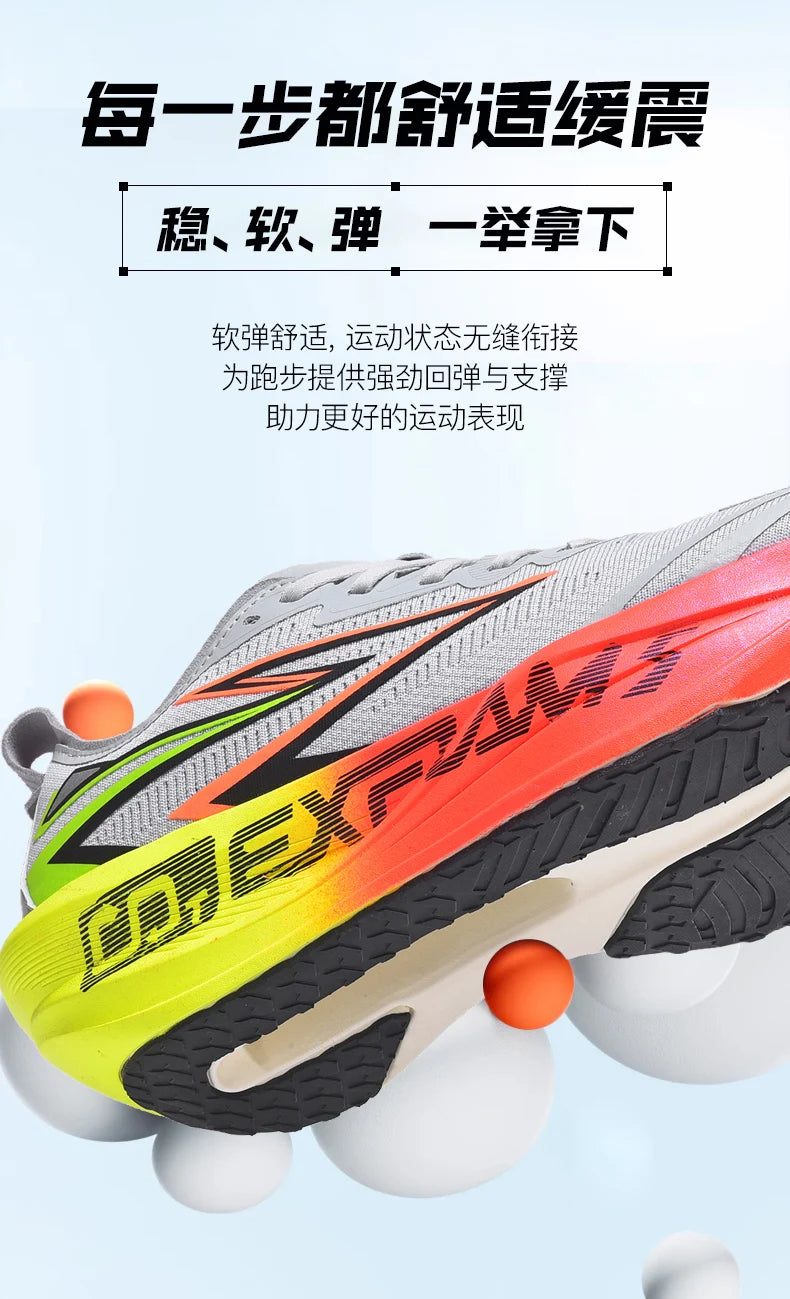 Men Running Shoes Carbon Plate Speciality Marathon Sports Breathable Lightweight Women's Comfortable Nonskid Leisure Sneakers