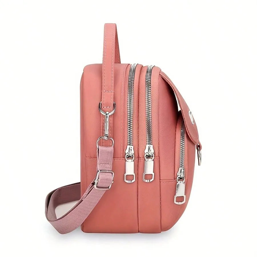 1pc Heart Love Print Shoulder Bag Women's Casual Mini Crossbody Bag Adjustable Good Capacity Small Handbag Girls Crossbody Bag