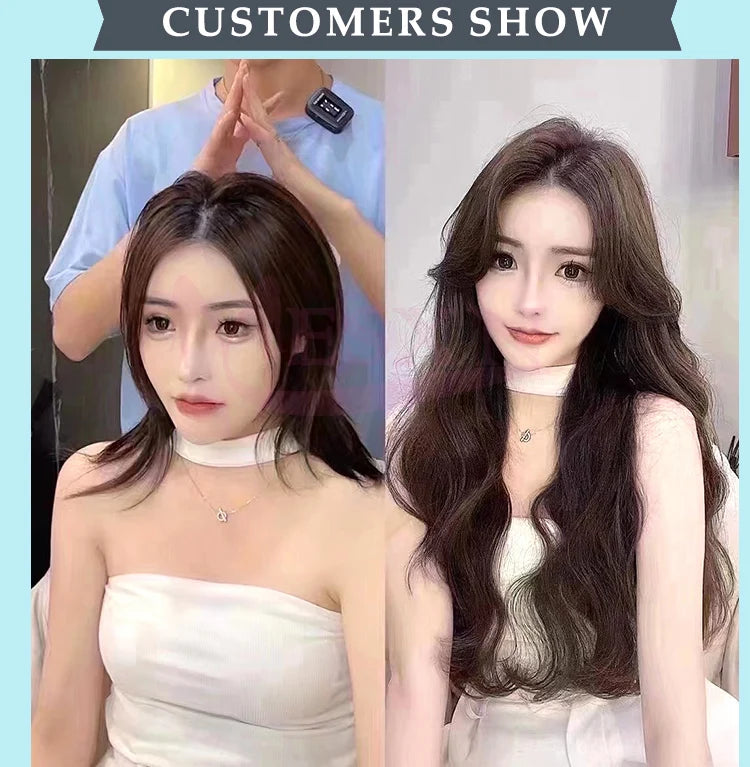 MESXN Double line New Feather hair extensions 100% Human Hair Real Natural Hair Comfortable and Invisible Brown Blonde 613