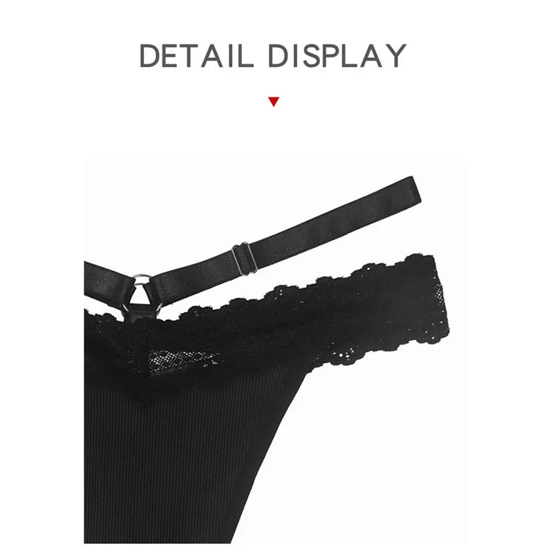 Women's Hot Panties Girls Funny Underwear New Fashion Womens Traceless GString Sexy Lace Thong Cuckold Antlers Black Underwear