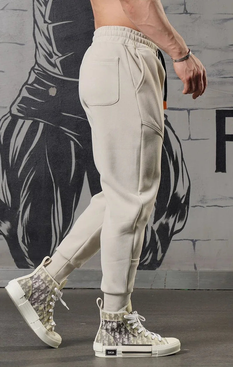 Plain Cropped Trousers Sweatpants for Men Autumn and Winter Cotton Loose Slacks Xxl New Items in Korean Y2k Gym Man Sports Pants