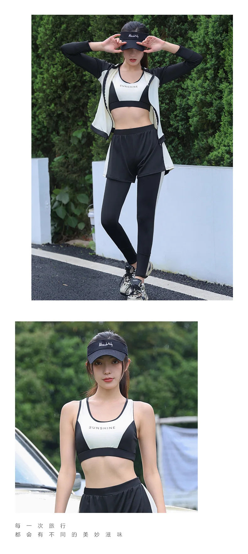 Swimsuit Women Summer Split Conservative Snorkeling Sunscreen Long Sleeve Pants Five Piece Set Jellyfish Sports Surfing Swimsuit