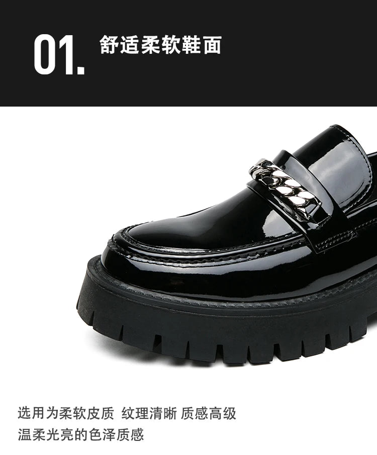 2024 classic leather men's casual leather shoes men wedding leather business men's dress pointed casual youth British style